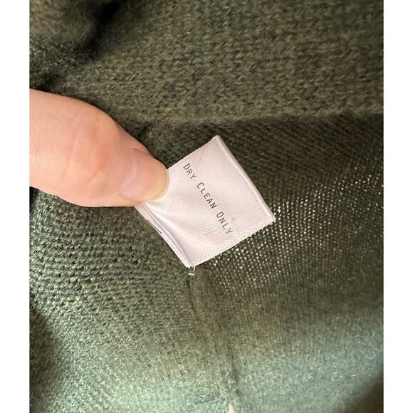 Elaine Turner Cashmere Open Front Cardigan Knit Vest Fringe Draped Collar - Picture 10 of 11